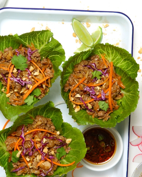 New Zealand Asian Style Lettuce Cups with Grass-fed Lamb Recipe