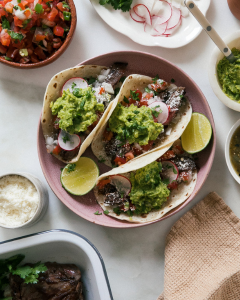 Grass-fed Carne Asada Tacos Recipe from A Cozy Kitchen