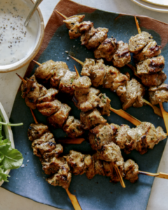 Lamb Kabobs with Mint Yogurt Sauce Recipe from Spoon Fork Bacon using New Zealand Grass-fed Lamb