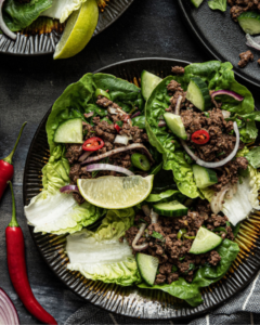 Thai Beef Larb Recipe from Bunny Eats Design using New Zealand Grass-fed Beef