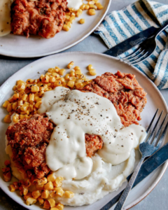 Crispy Chicken Fried Steak with Country Gravy Recipe from Spoon Fork Bacon using New Zealand grass-fed beef