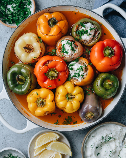 Turkish Stuffed Peppers with Grass-fed Beef Recipe