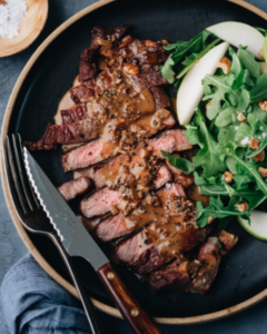 New Zealand Grass-fed Steak Au Poivre Recipe