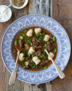 Grass-fed Oxtail Stew with Gnocchi and Beans Recipe