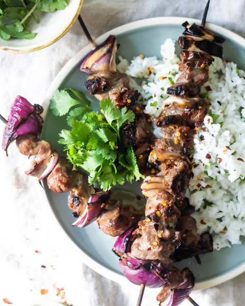Cambodian Style Grass-fed Beef Skewers Recipe from Foodness Gracious