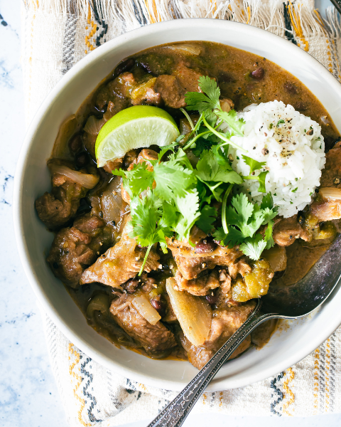 Grass-fed Lamb Chili Verde Recipe from Foodness Gracious