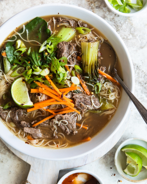 New Zealand Grass-fed Beef and Noodle Soup Recipe from Foodness Gracious