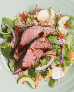 New Zealand Grass-fed Lamb Quinoa Salad Recipe from Kathy Paterson with Photography by Tam West