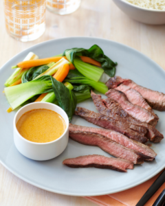 Seared New Zealand Grass-fed Sirloin with Thai Red Curry Sauce Recipe