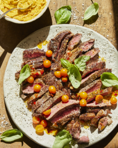 Grilled New Zealand Grass-fed Steak with Calabrian Chili Compound Butter Recipe from What’s Gaby Cooking